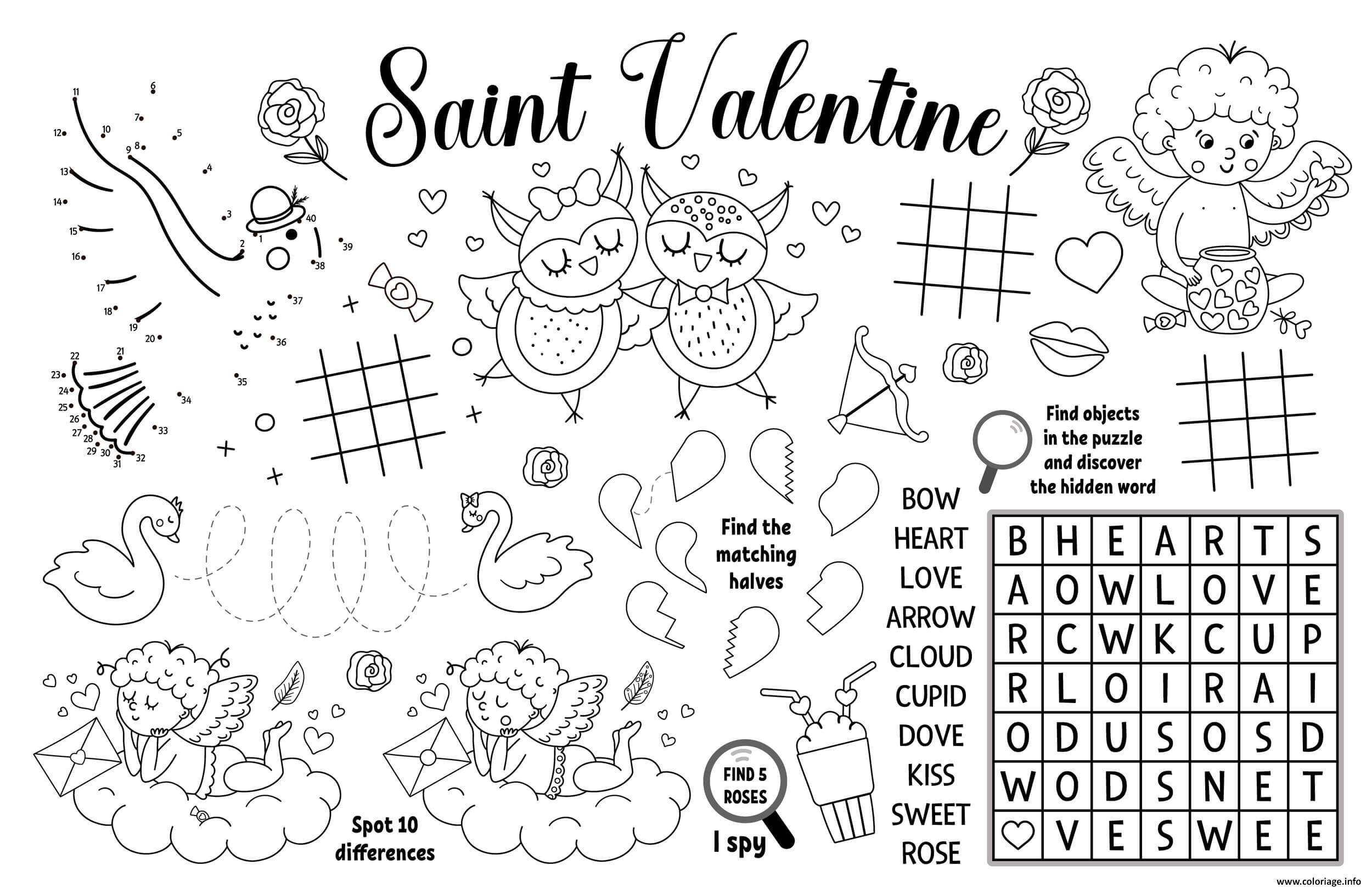 Dessin activite fevrier saint valentin maternelle ps petite section Coloriage Gratuit à Imprimer
