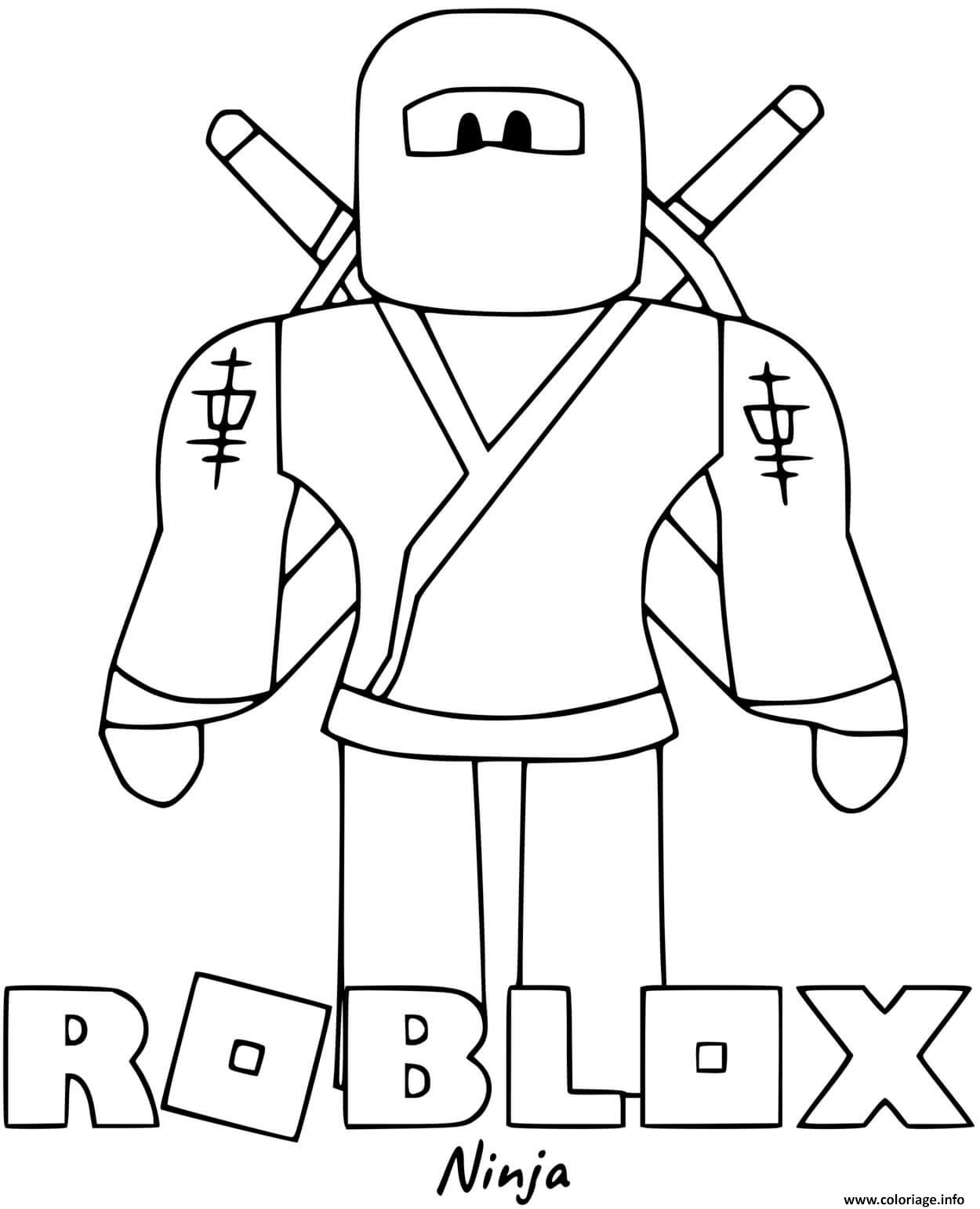 Coloriage Roblox Ninja Dessin Roblox à Imprimer