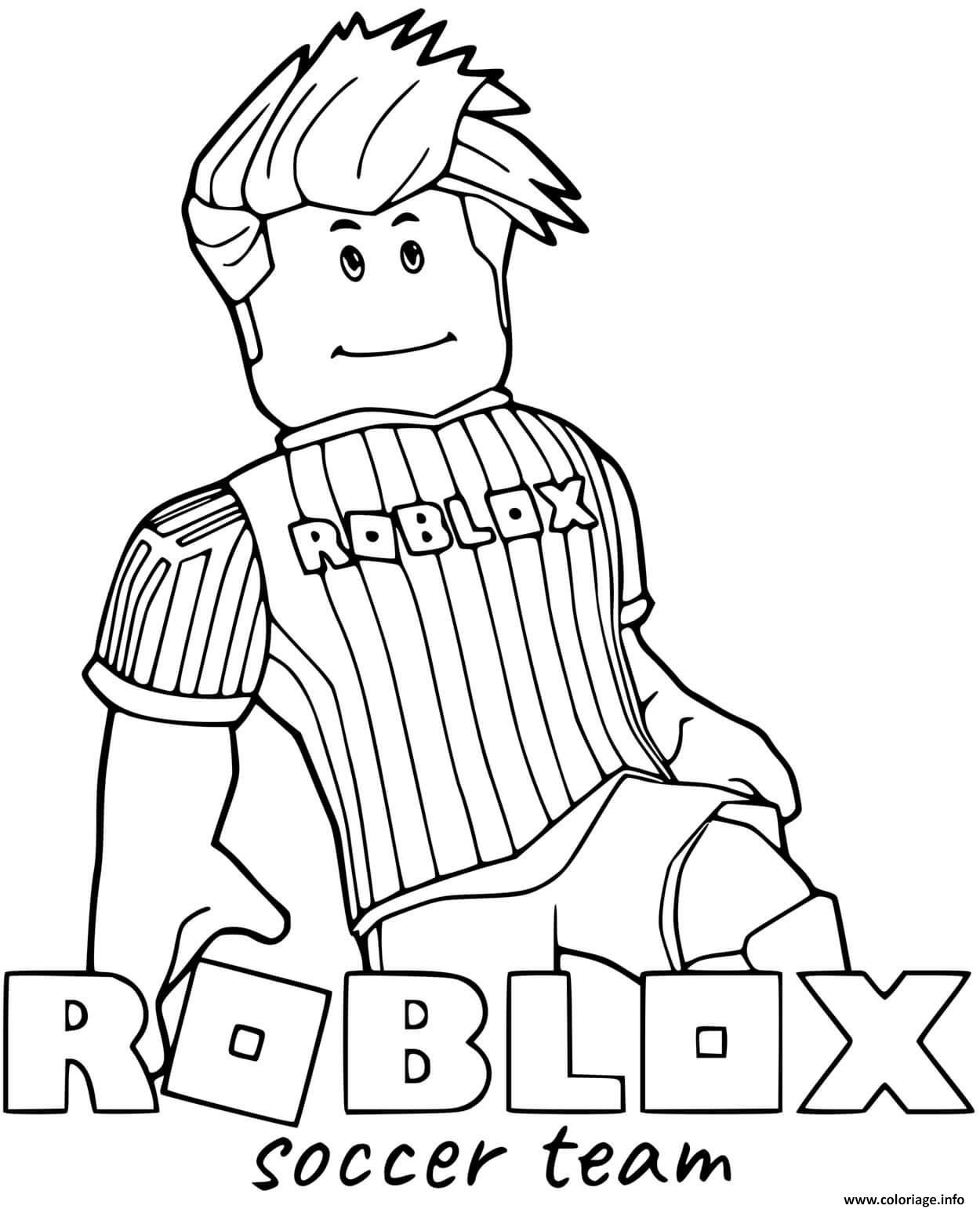Coloriage Roblox Soccer Team Dessin à Imprimer