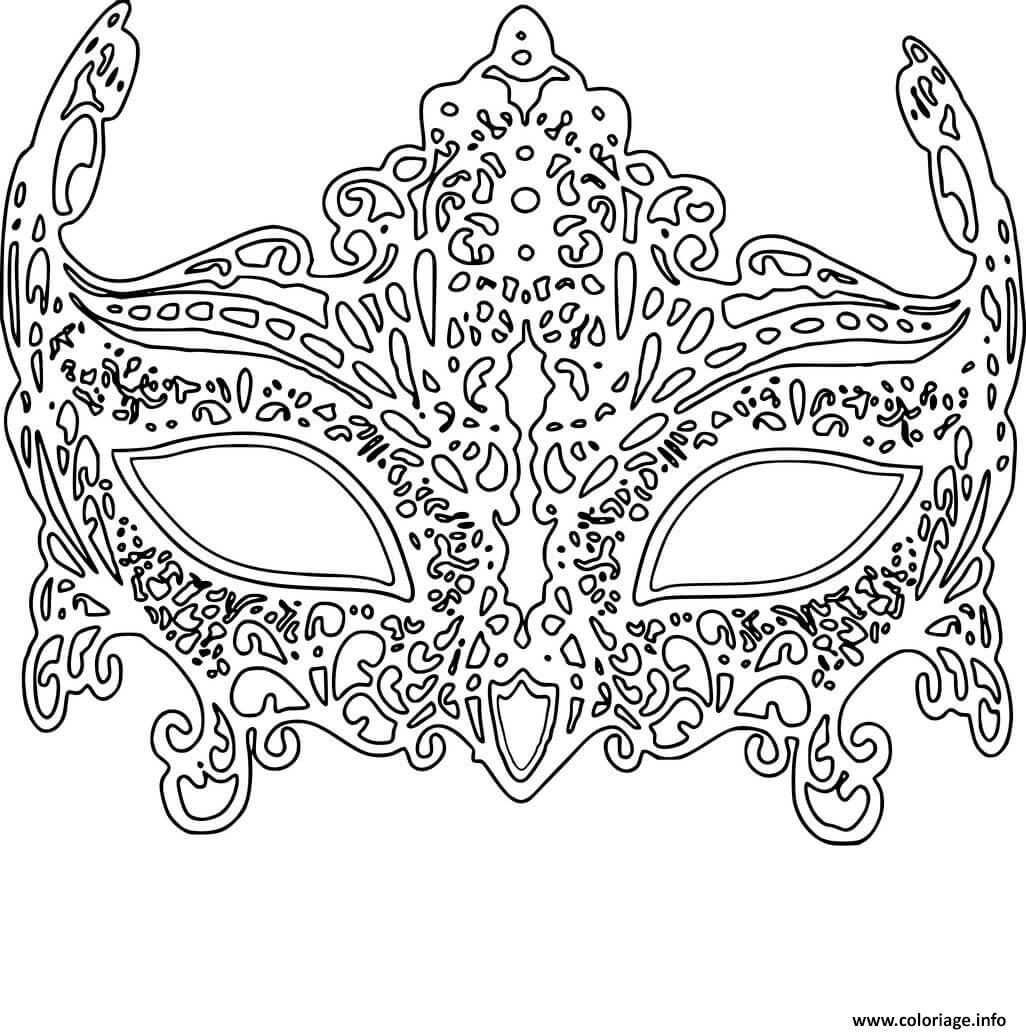Coloriage Masque Carnaval Adulte Dessin à Imprimer