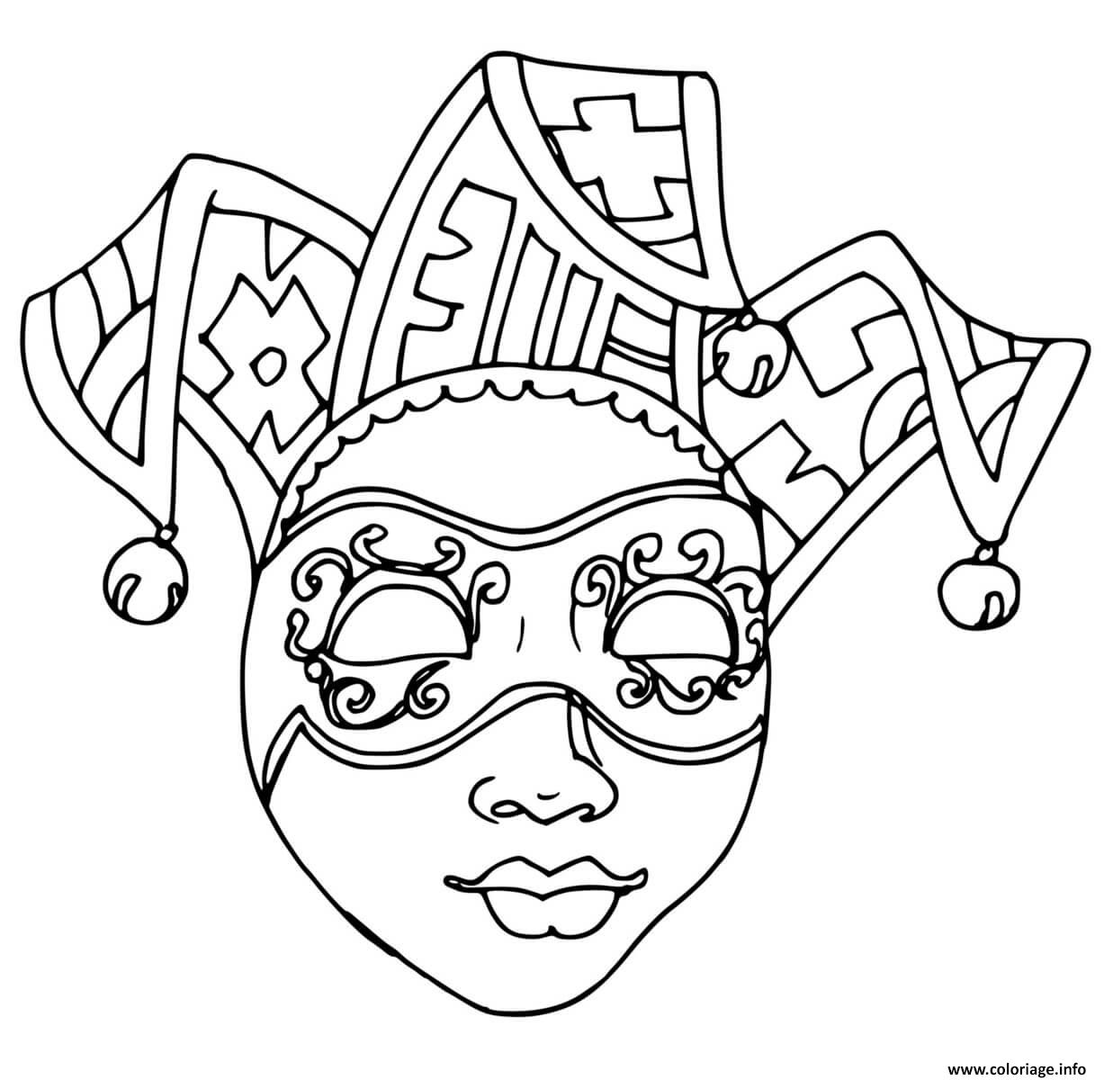 Dessin masque de carnaval Coloriage Gratuit à Imprimer