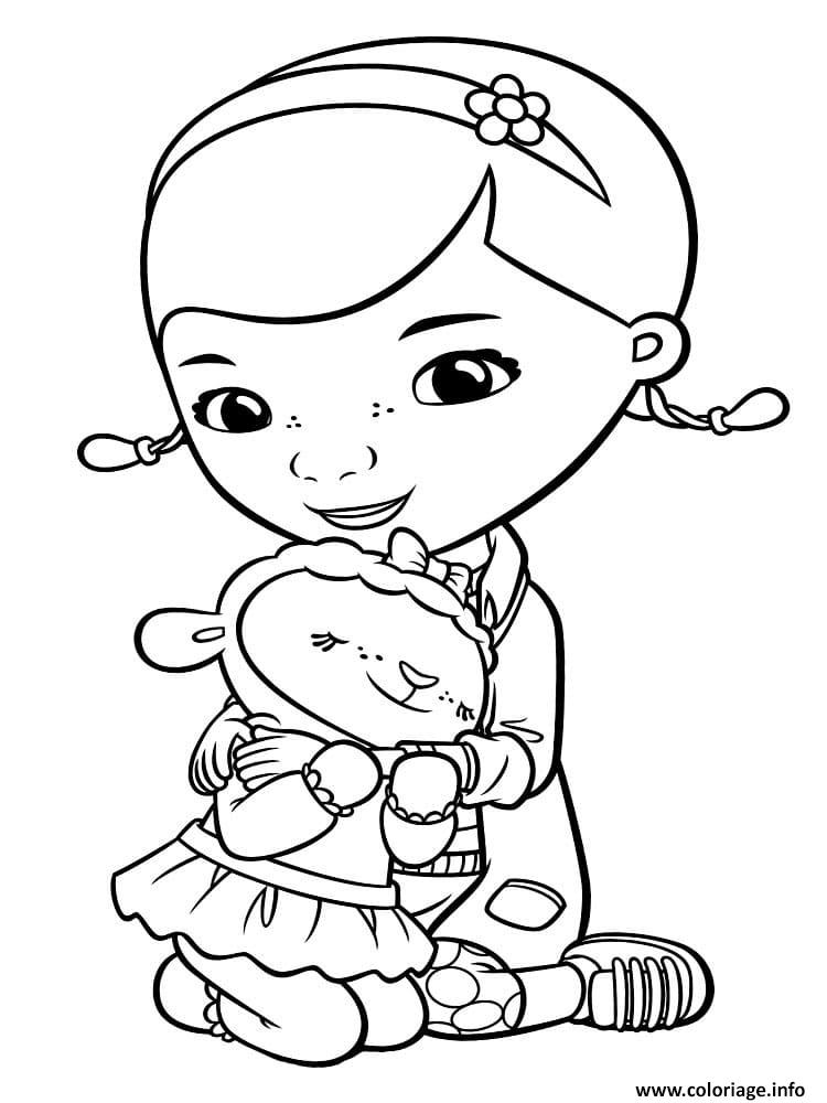 Coloriage Docteur La Peluche Dessin Docteur Medecin à imprimer