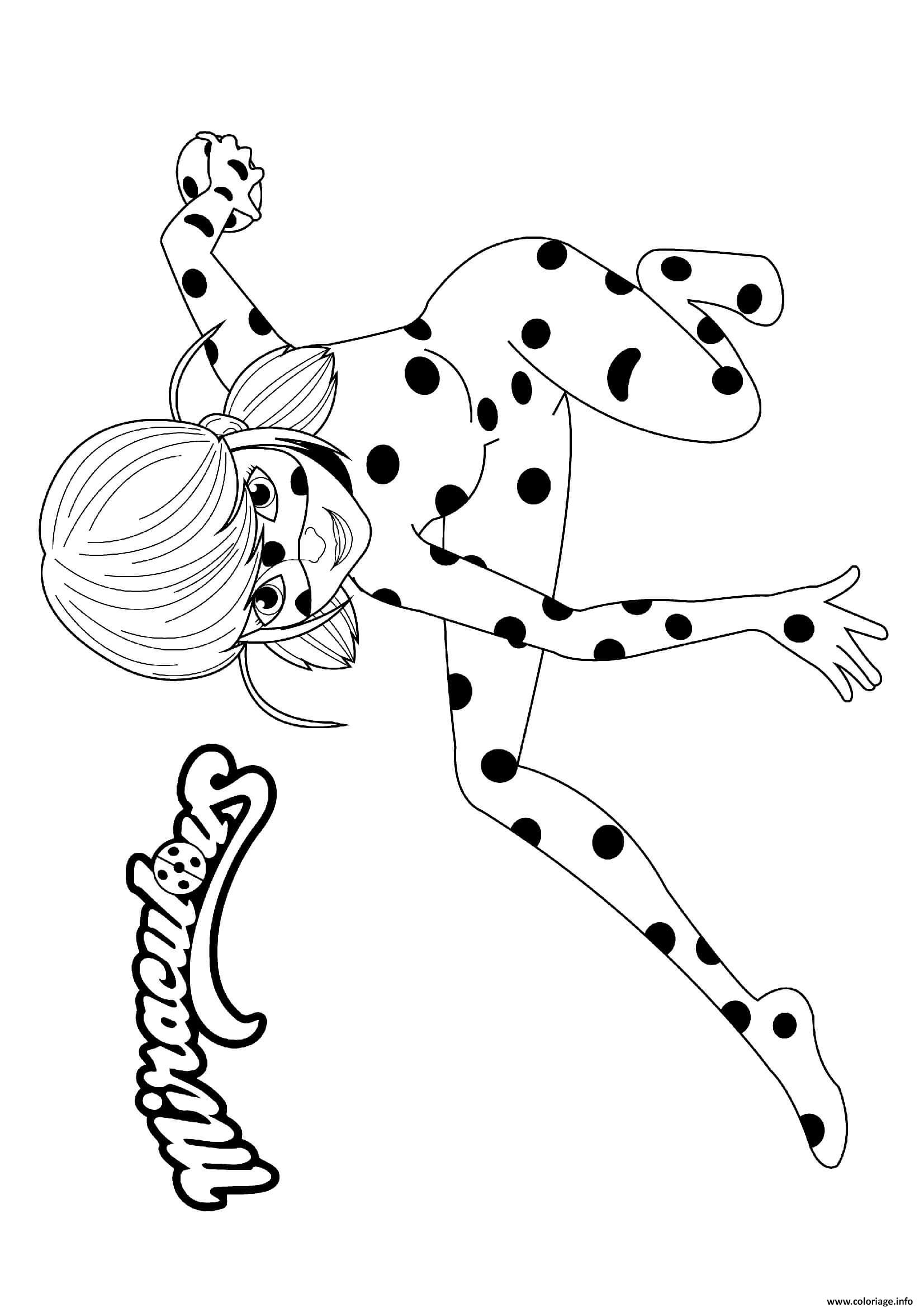 Dessin miraculous super fille Coloriage Gratuit à Imprimer