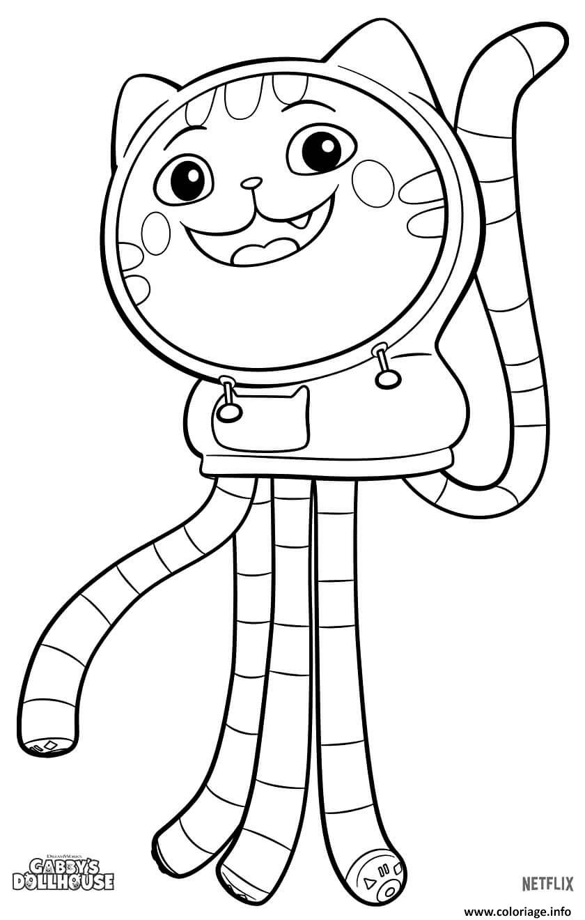 Coloriage Daniel James DJ Catnip Gabby Chat Gabbys Dollhouse 