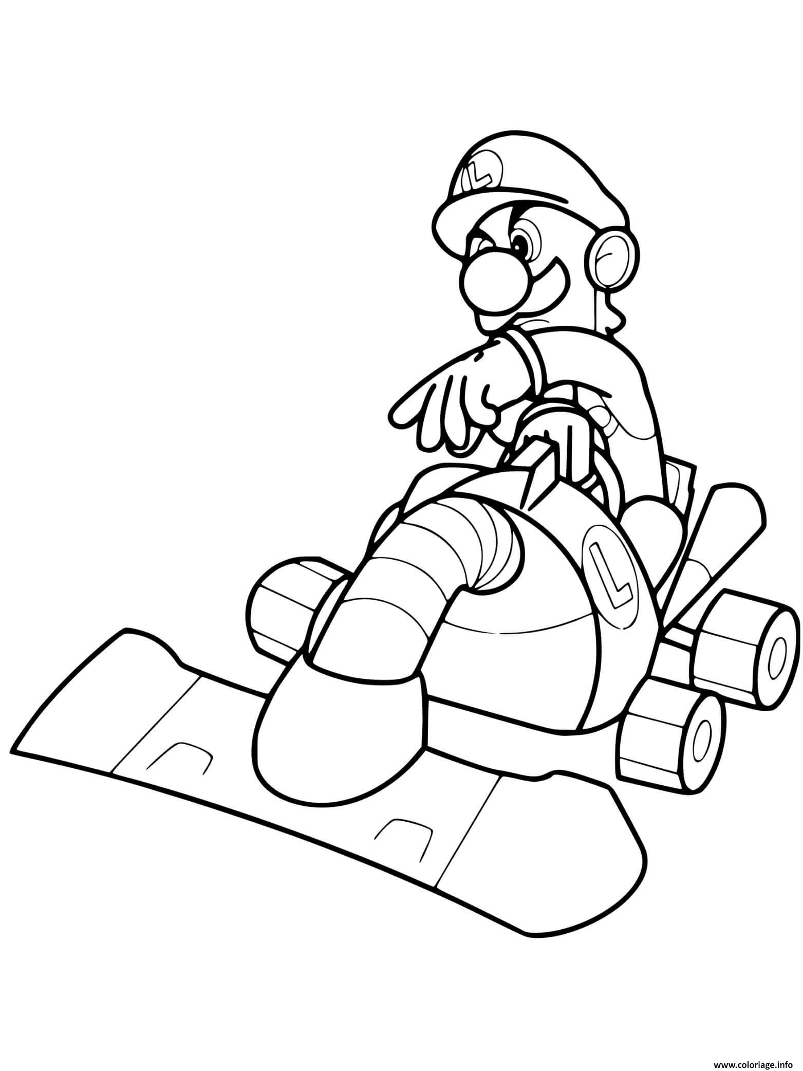 Dessin luigi conduit rapidement Coloriage Gratuit à Imprimer