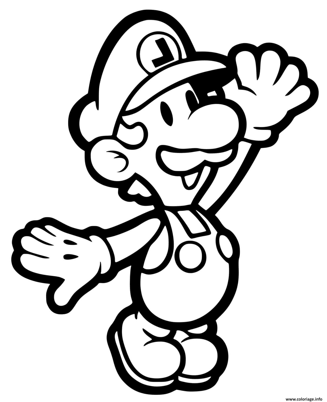 Dessin bebe luigi Coloriage Gratuit à Imprimer