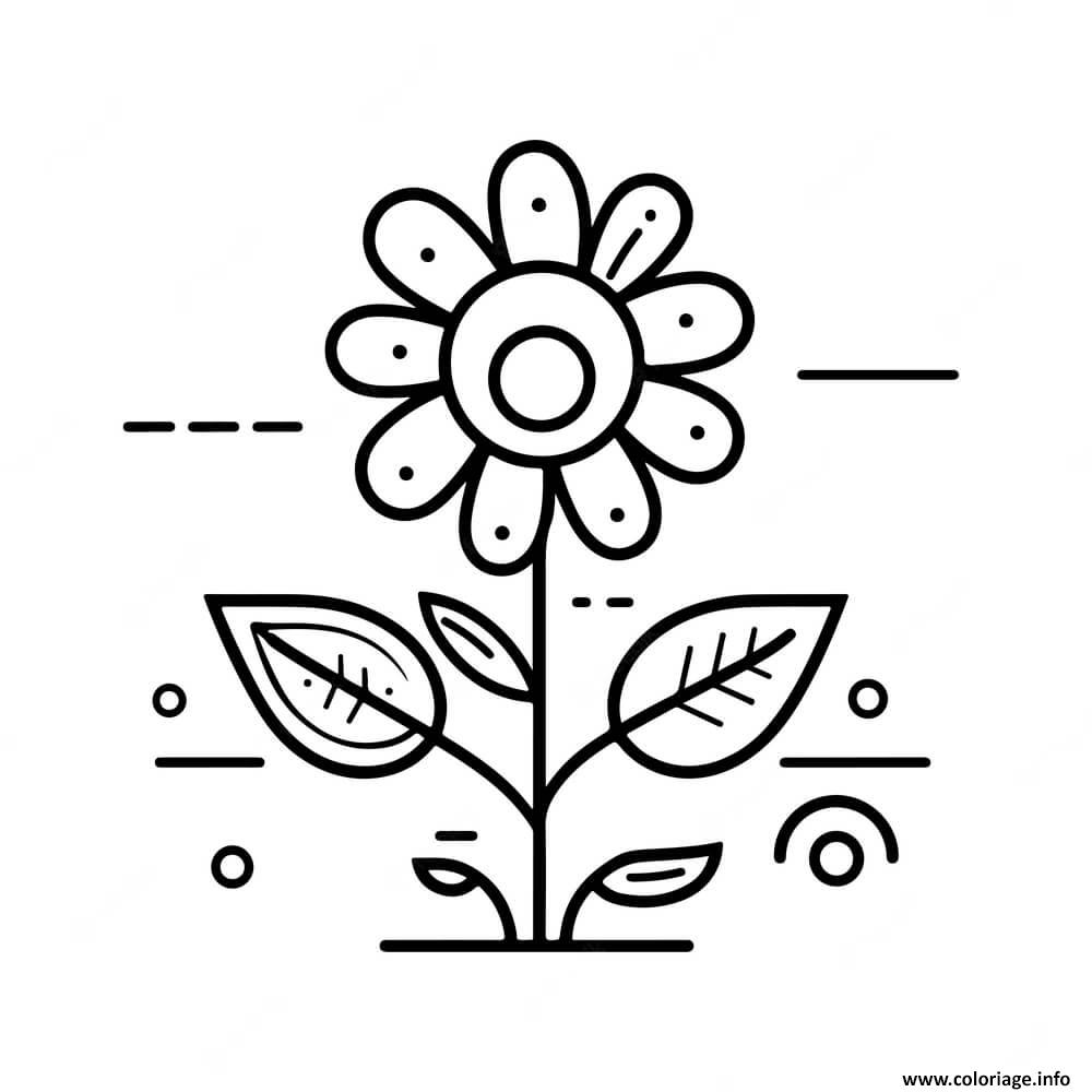 Dessin fleur de tournesol icone Coloriage Gratuit à Imprimer