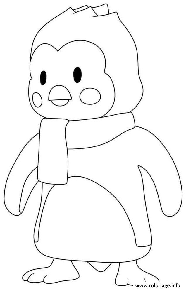 Dessin stumble guys chilly penguin Coloriage Gratuit à Imprimer