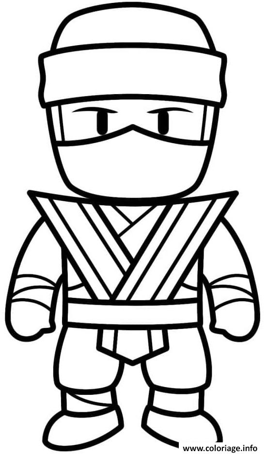 Dessin stumble guys ninja kai Coloriage Gratuit à Imprimer