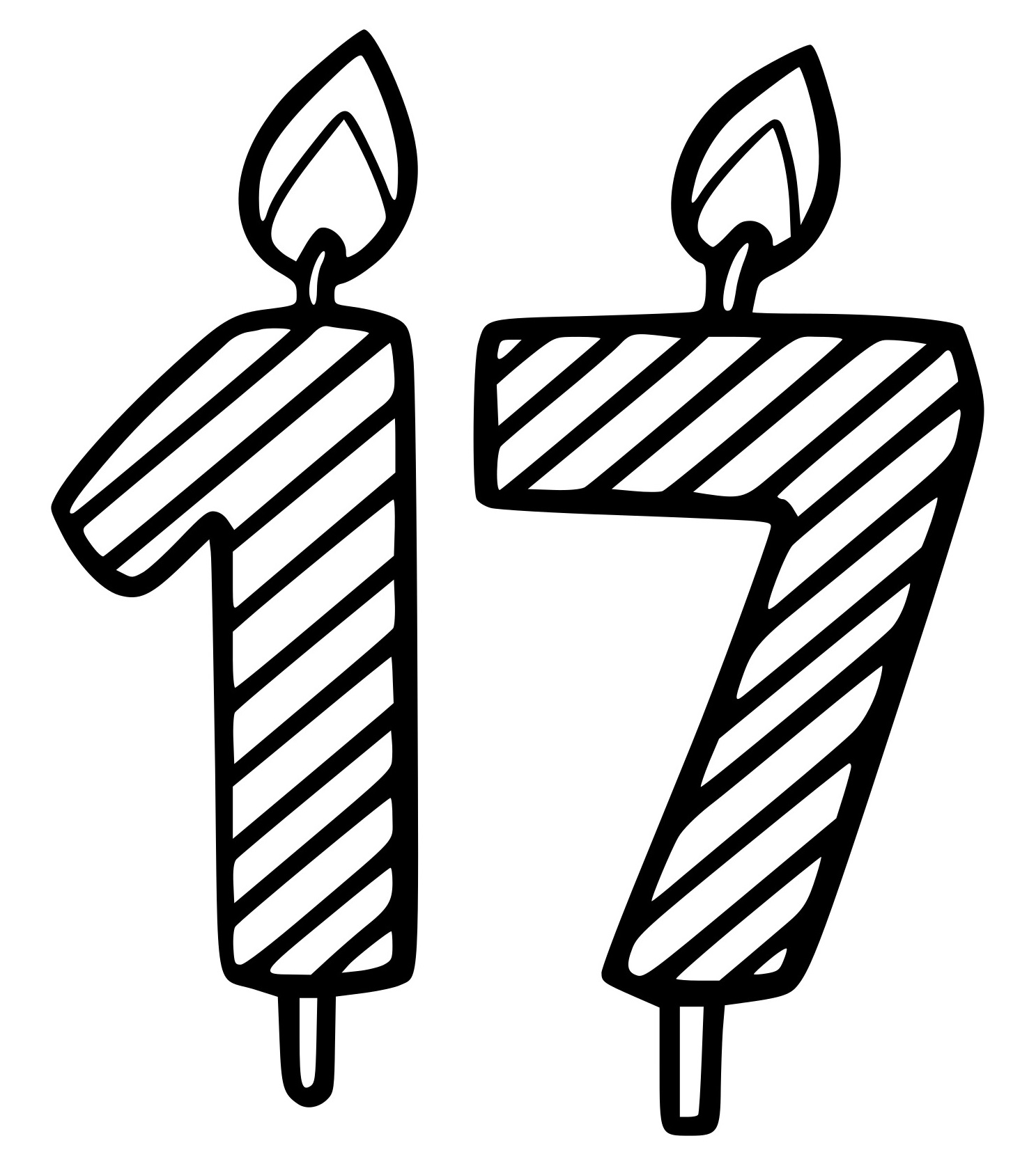 Coloriage 17 Ans - Anniversaire à imprimer