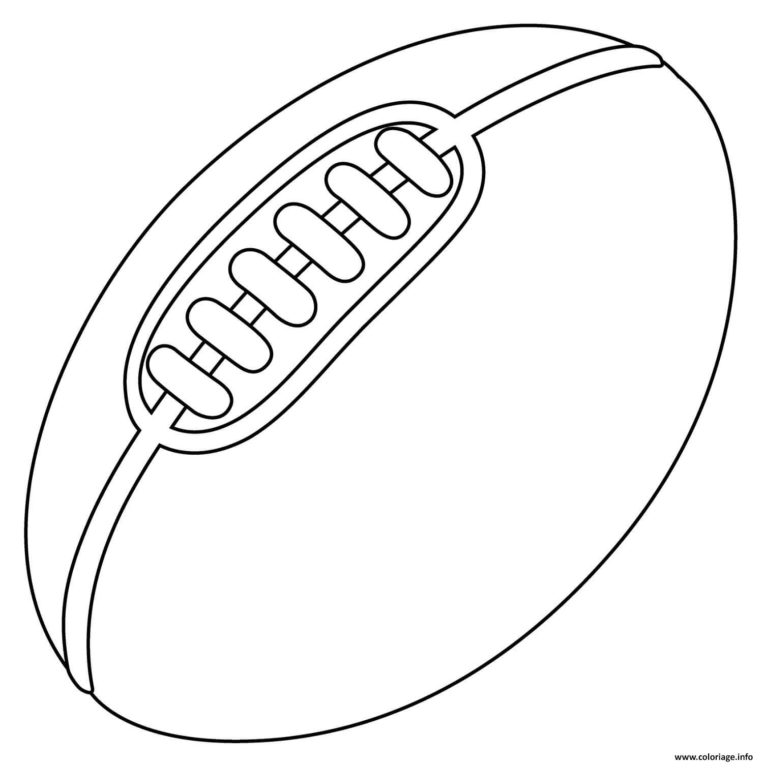 Dessin ballon de rugby emoji Coloriage Gratuit à Imprimer
