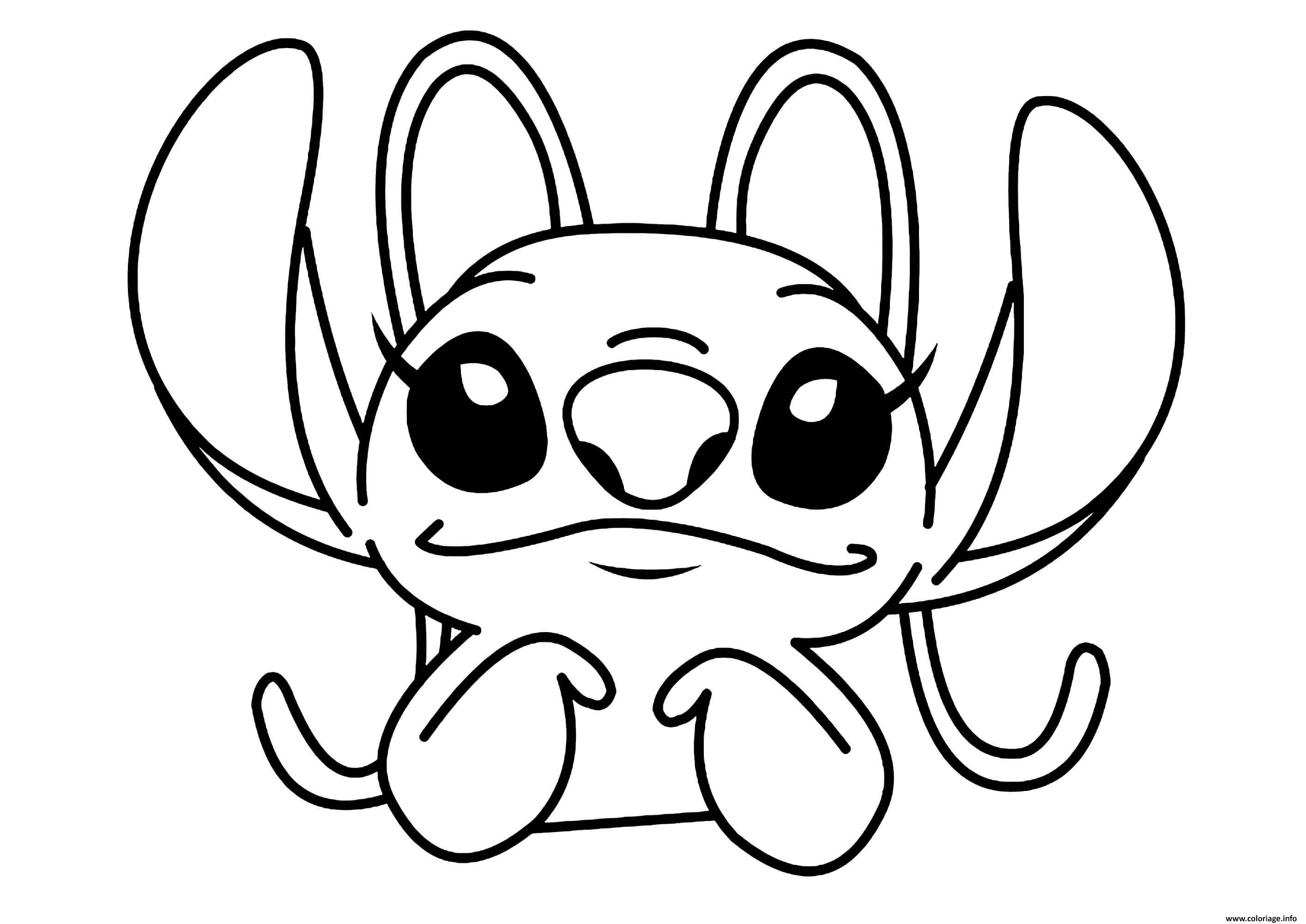 Dessin angel stitch Coloriage Gratuit à Imprimer