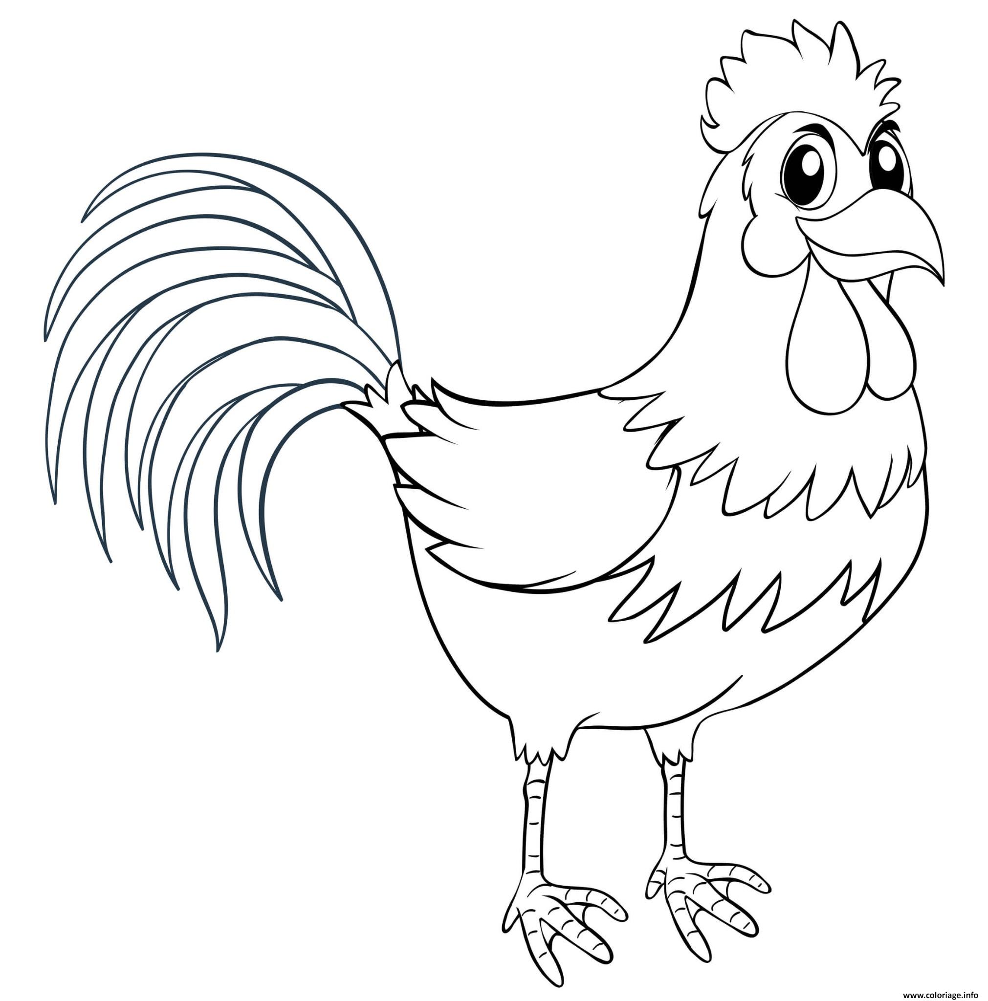 Dessin poule decorative maternelle Coloriage Gratuit à Imprimer