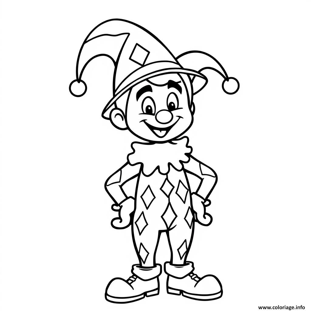 Dessin arlequin maternelle Coloriage Gratuit à Imprimer