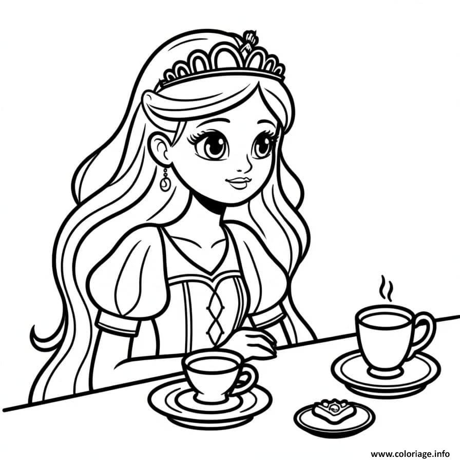 Dessin princesse the moment royal Coloriage Gratuit à Imprimer