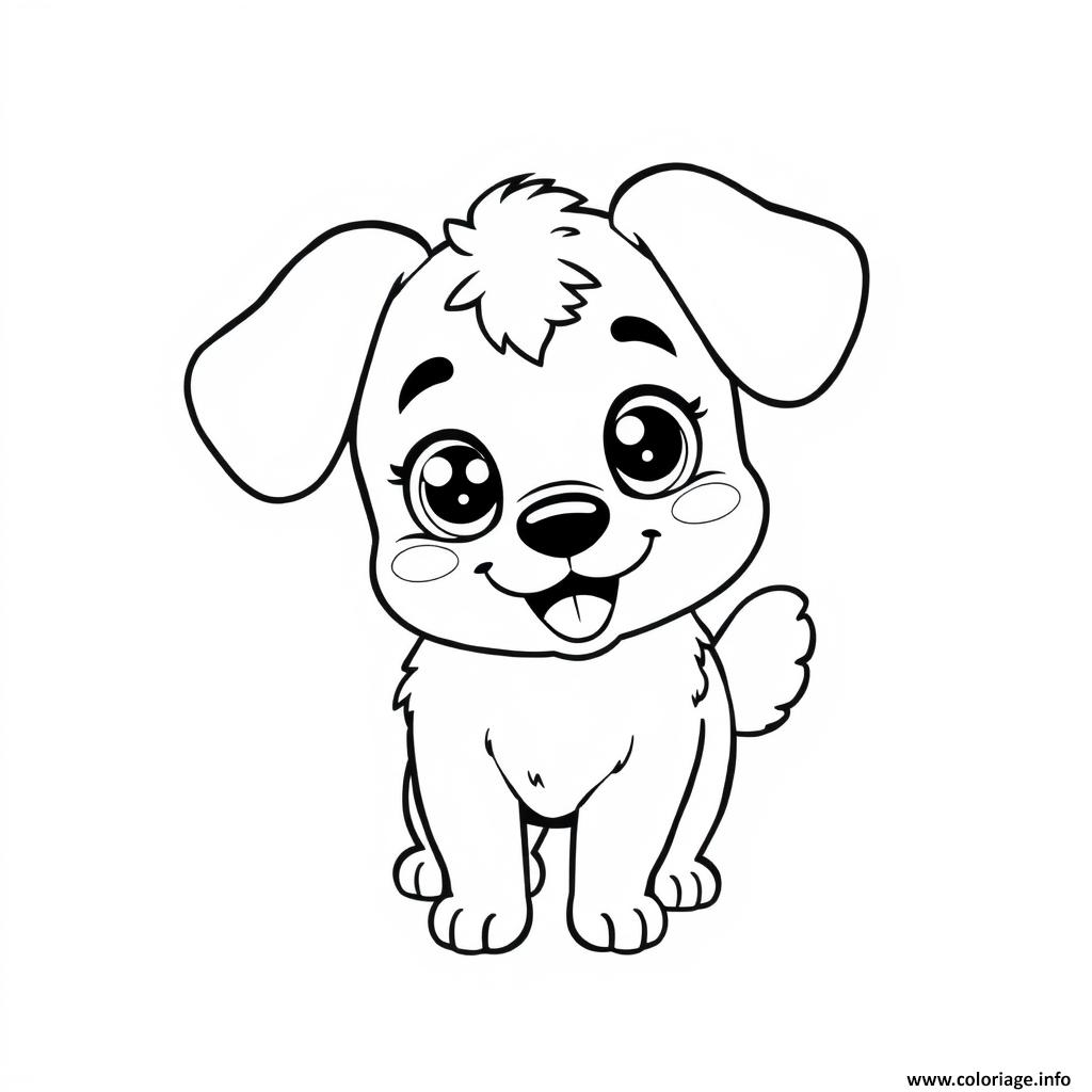 Dessin chien mignon maternelle 4 Coloriage Gratuit à Imprimer