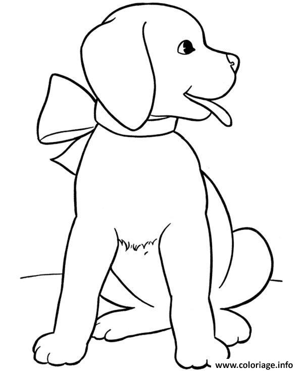 Dessin chien chiot gratuit Coloriage Gratuit à Imprimer