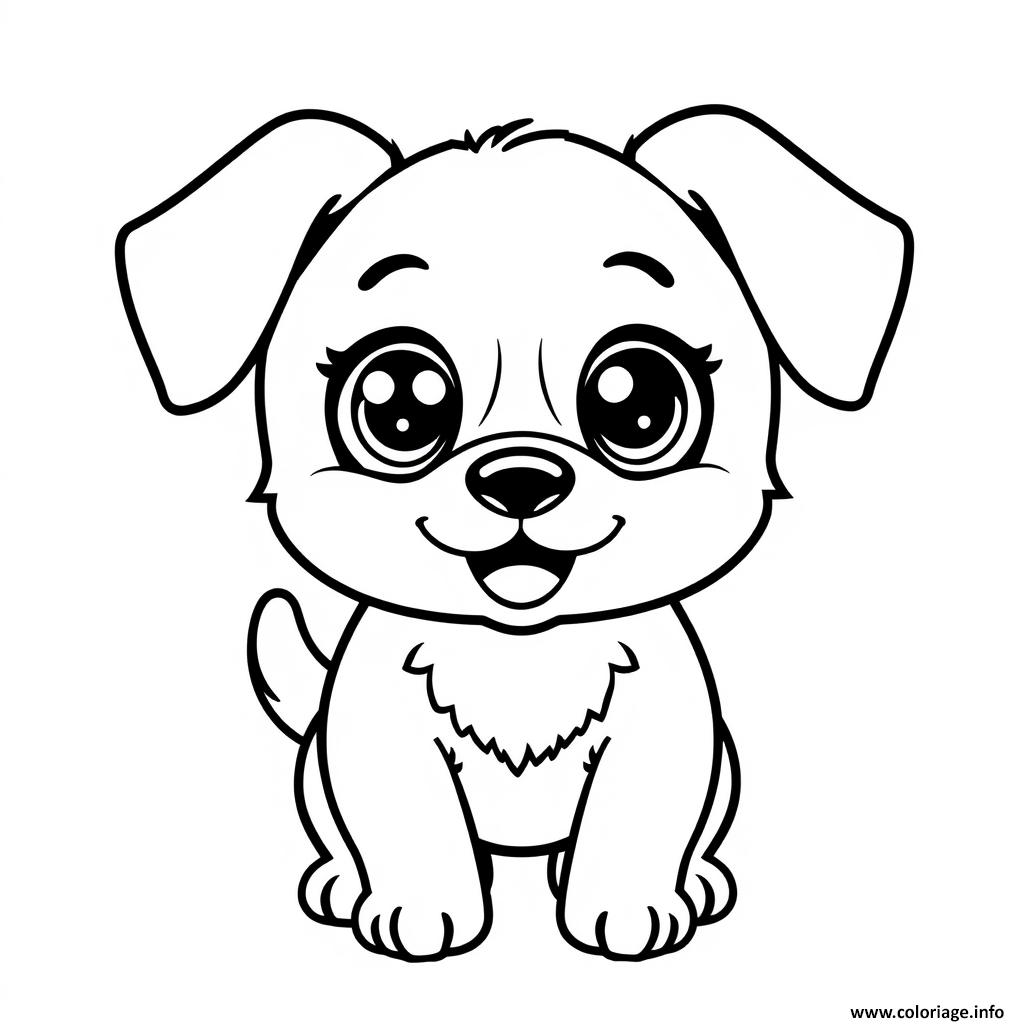 Dessin chien mignon maternelle 1 Coloriage Gratuit à Imprimer