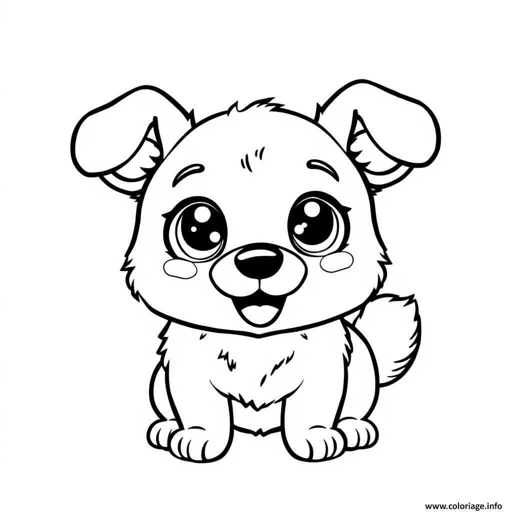 Dessin chien mignon maternelle 2 Coloriage Gratuit à Imprimer