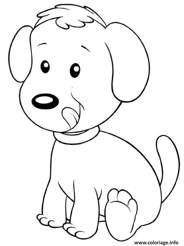 Dessin chien enfant facile maternelle Coloriage Gratuit à Imprimer