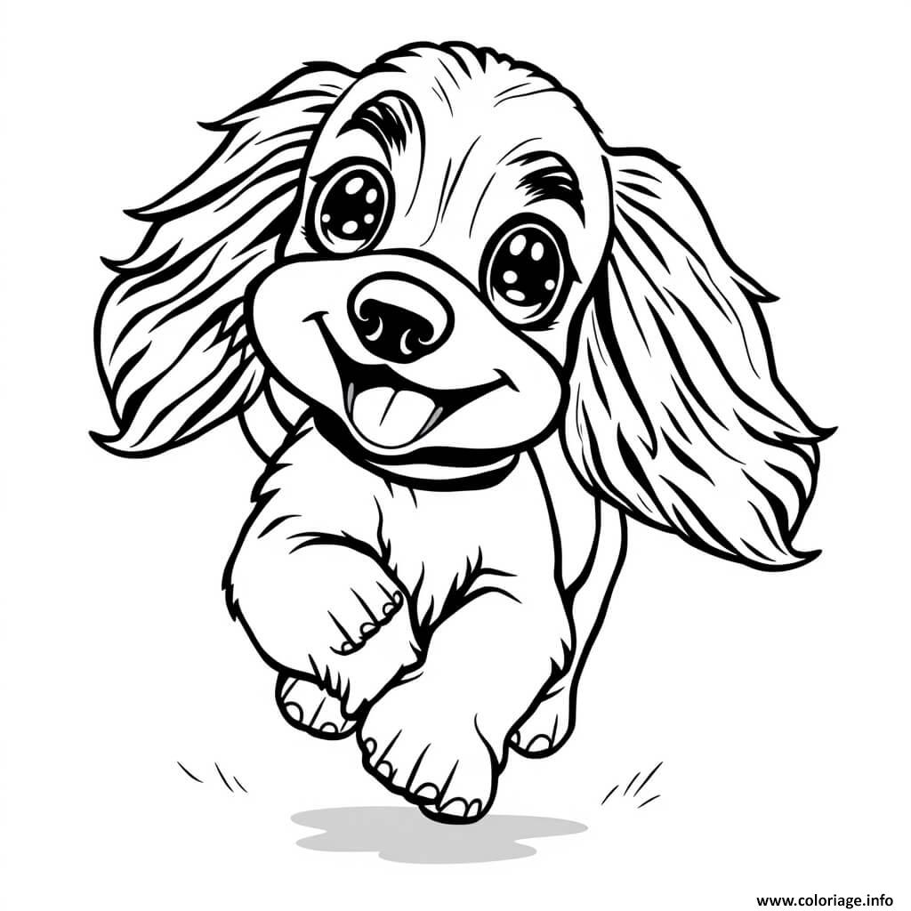 Dessin Cocker spaniel anglais 4 Coloriage Gratuit à Imprimer