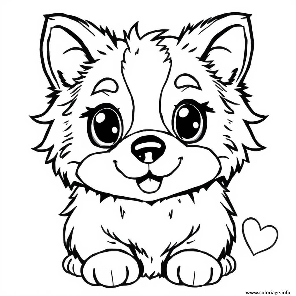 Dessin chien facile Berger australien 8 Coloriage Gratuit à Imprimer