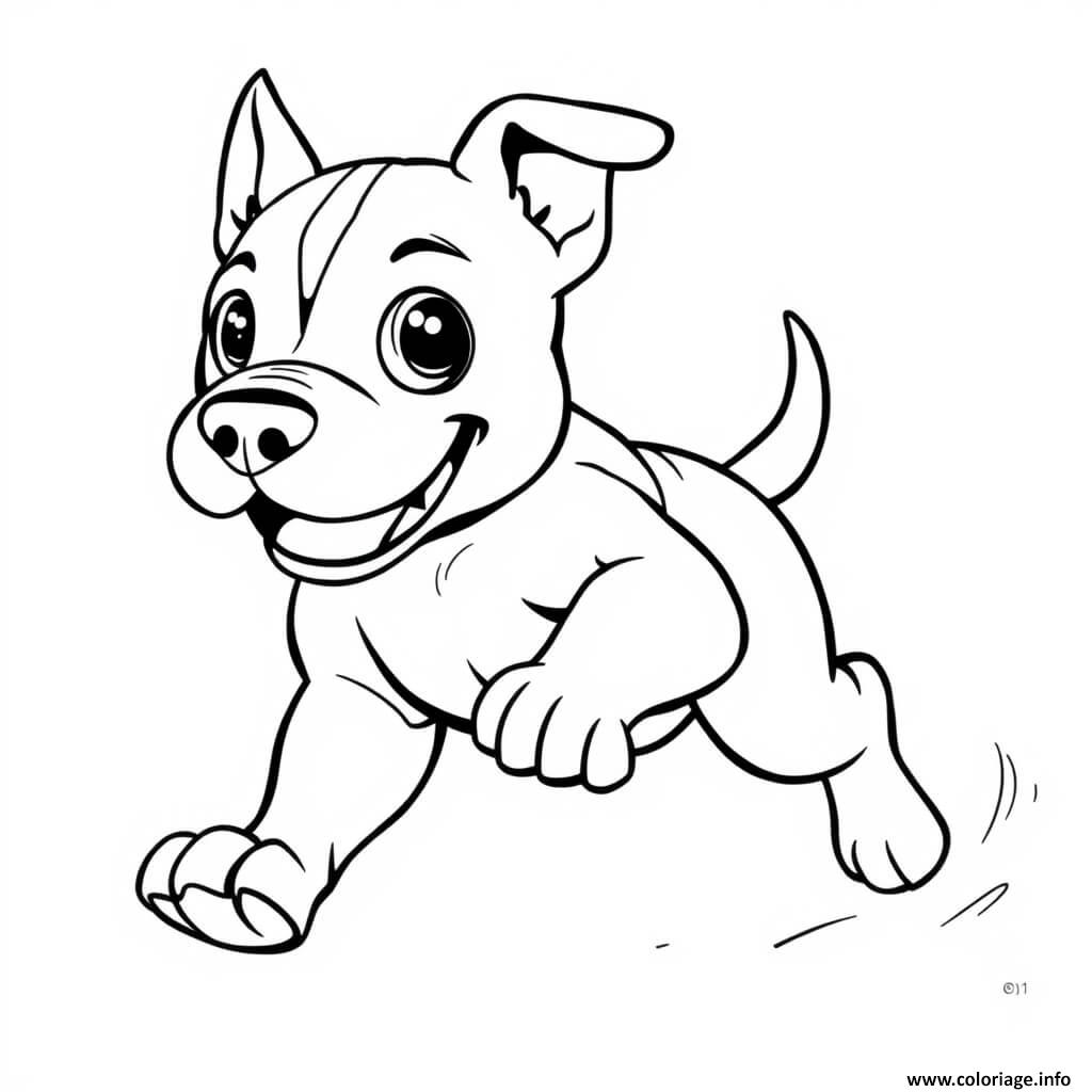 Dessin chien facile Staffordshire Bull Terrier 2 Coloriage Gratuit à Imprimer