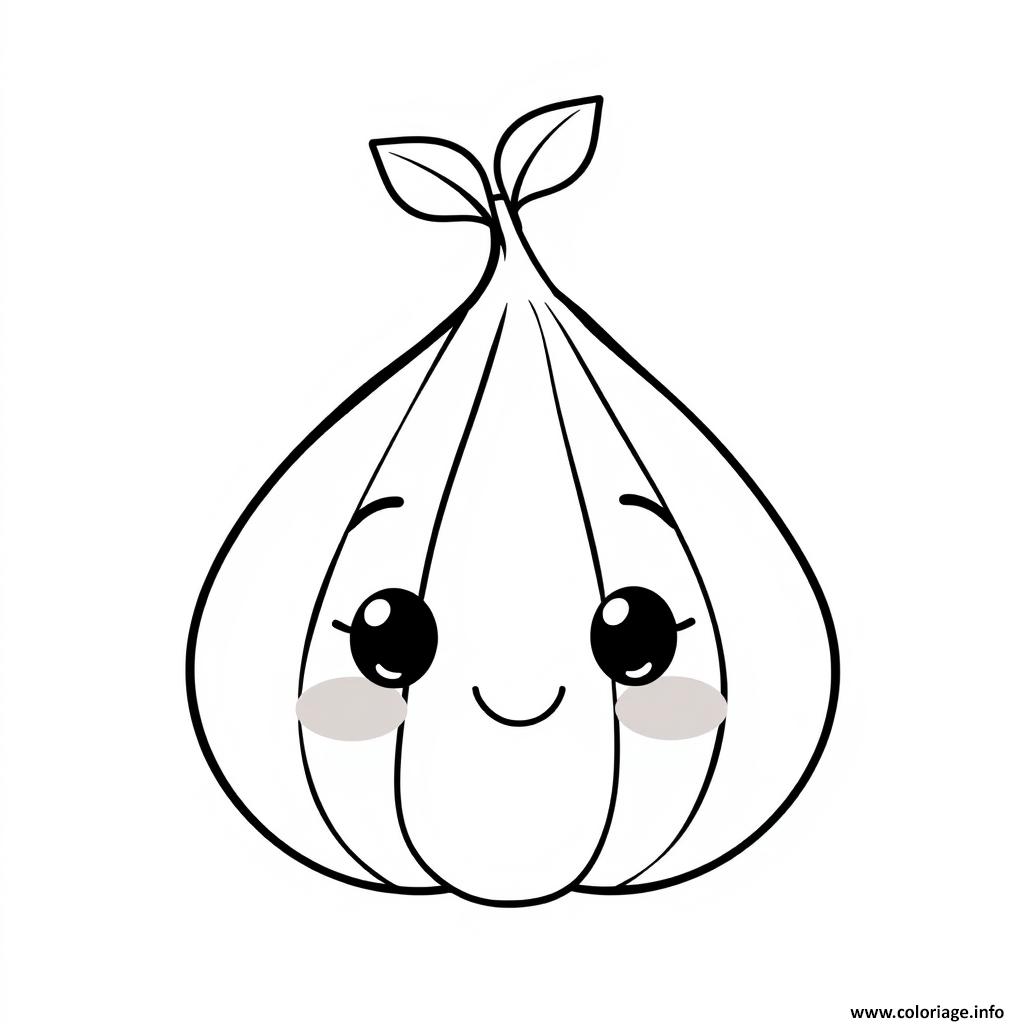 Dessin figue 4 fruit kawaii Coloriage Gratuit à Imprimer