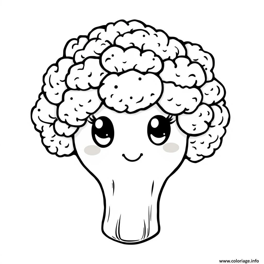 Dessin brocoli legumes Coloriage Gratuit à Imprimer