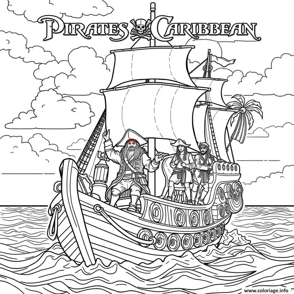 Dessin pirate adulte pirates des caraibes Coloriage Gratuit à Imprimer