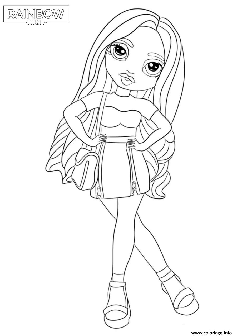 Dessin portrait de bella parker de rainbow high Coloriage Gratuit à Imprimer