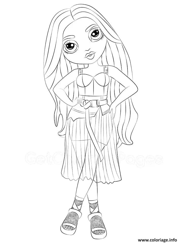 Dessin bella parker rainbow high mode image Coloriage Gratuit à Imprimer