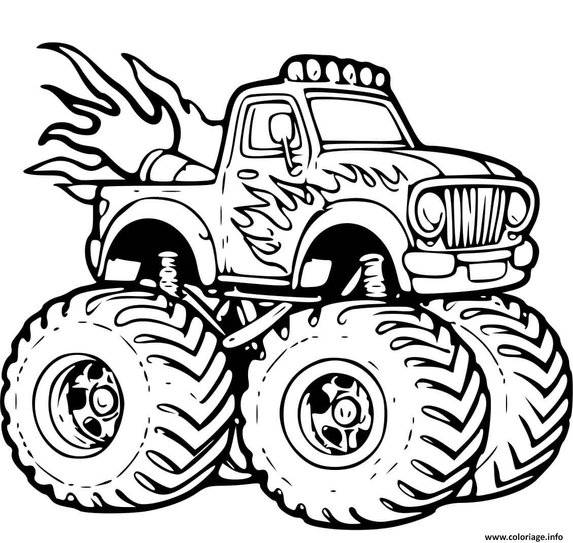 Dessin Monster Truck 23 Coloriage Gratuit à Imprimer