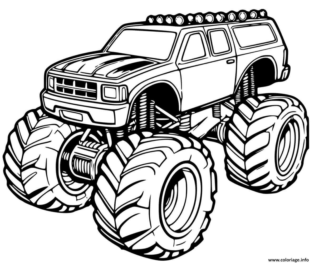 Dessin Monster Jam Truck Coloriage Gratuit à Imprimer