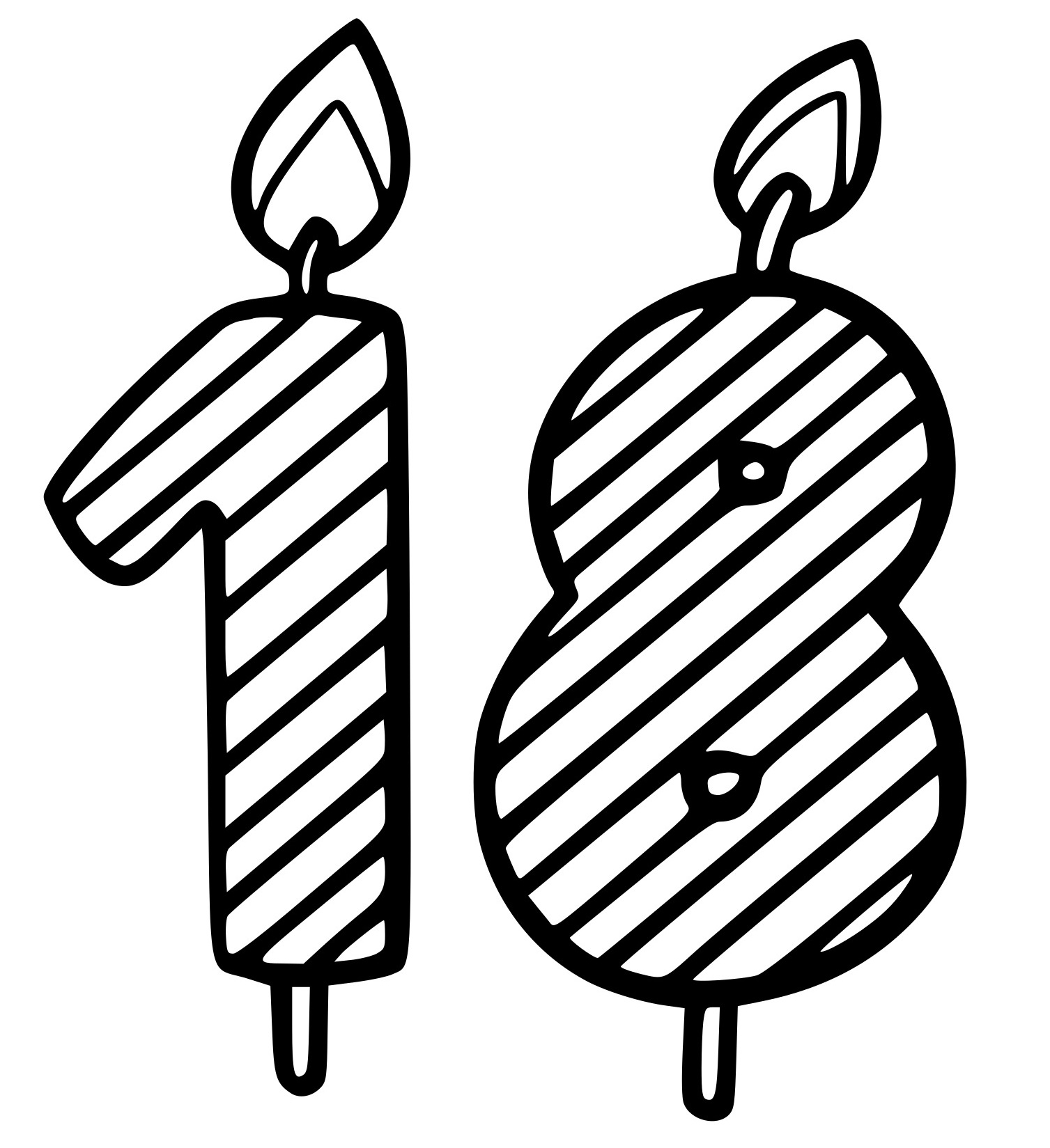 Coloriage 18 Ans - Anniversaire à imprimer