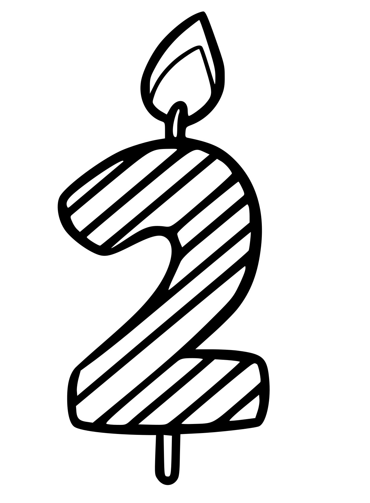 Coloriage 2 Ans - Anniversaire à imprimer