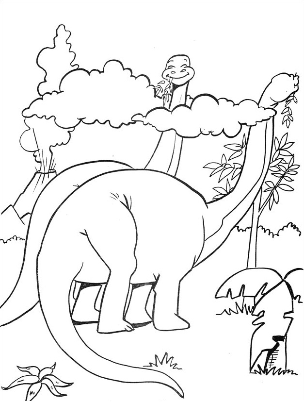 Coloriage Deux dinosaures herbivores Jurassic World - Jurassic world park à imprimer