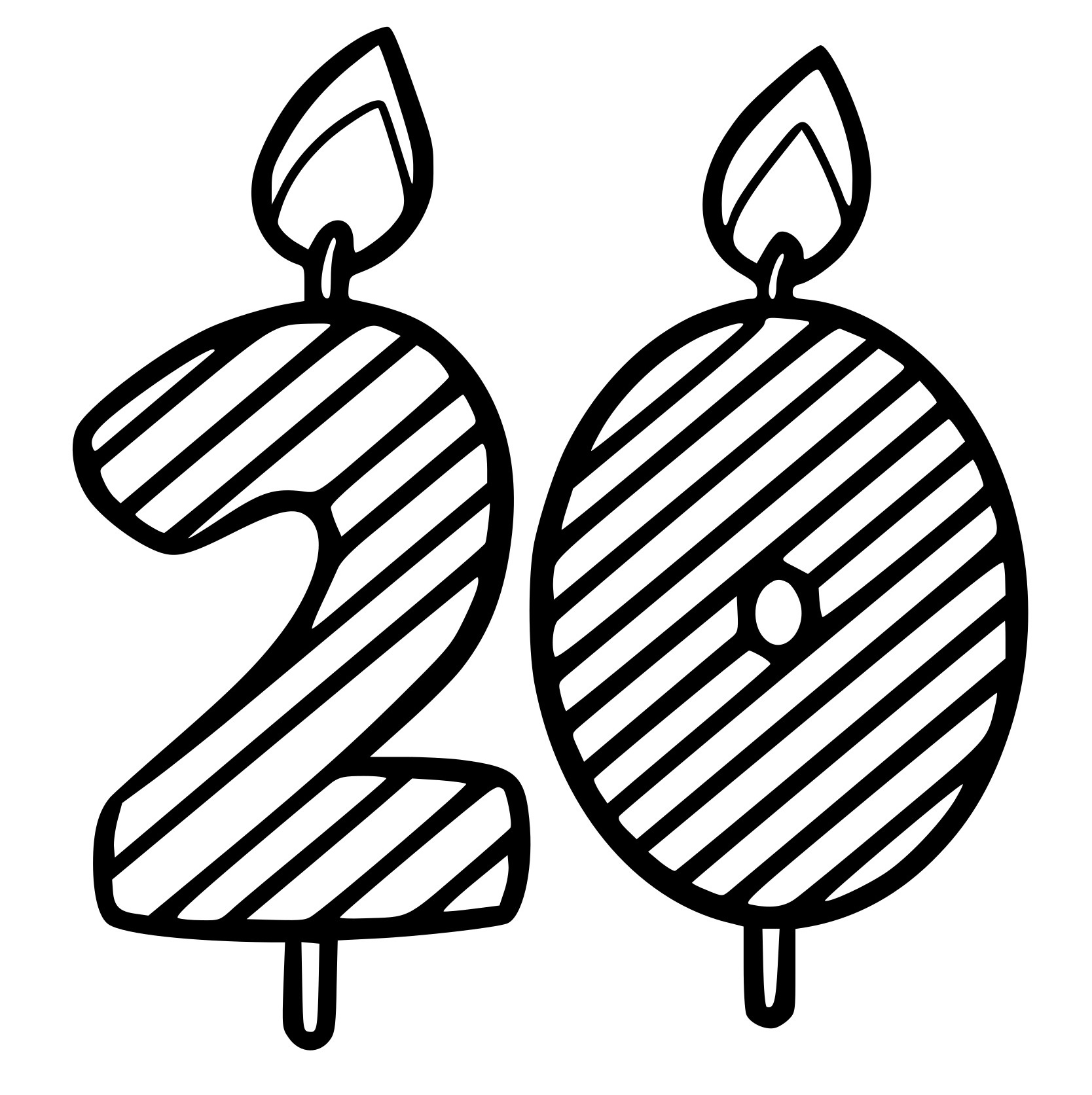 Coloriage 20 Ans - Anniversaire à imprimer
