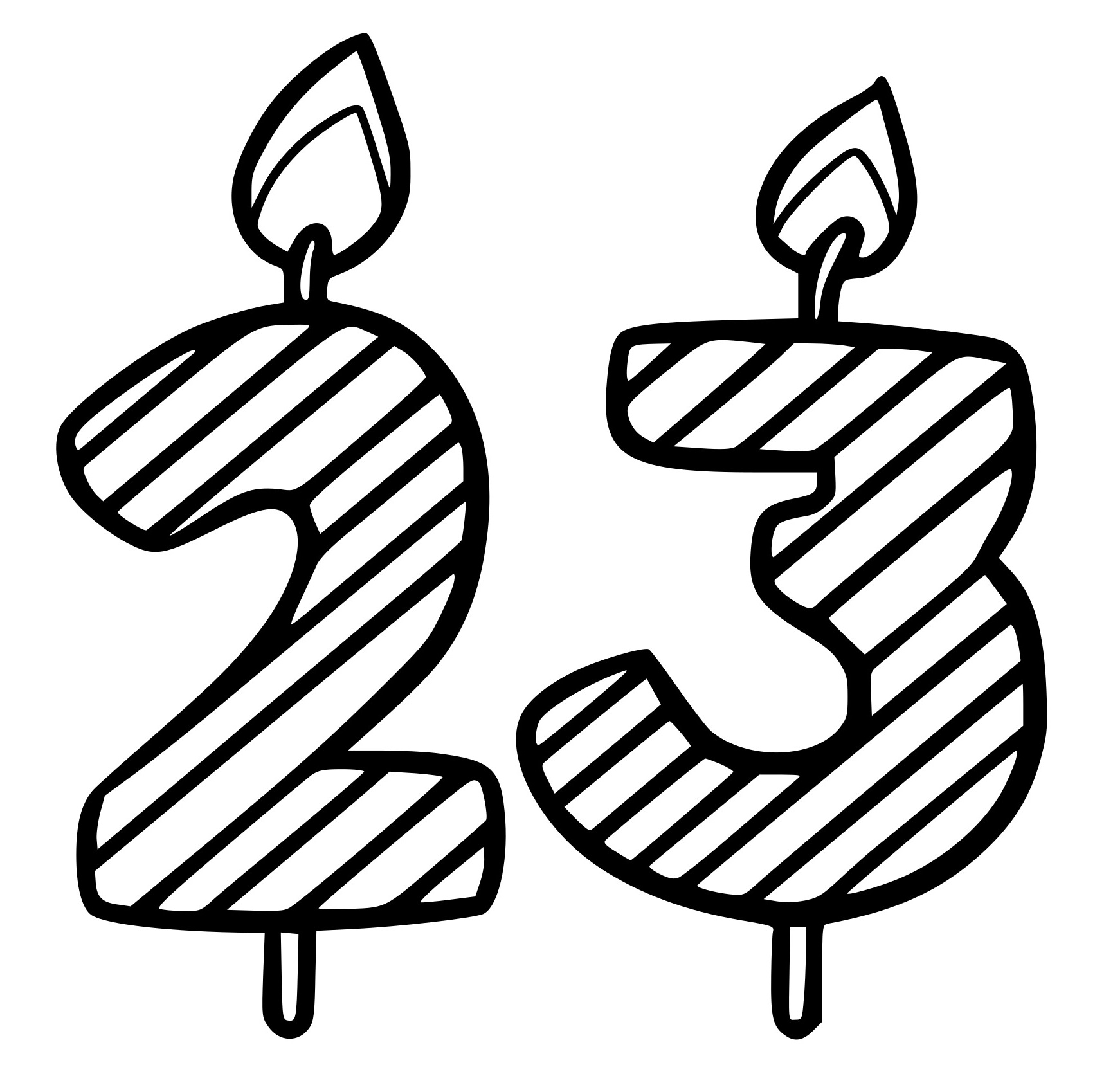 Coloriage 23 Ans - Anniversaire à imprimer