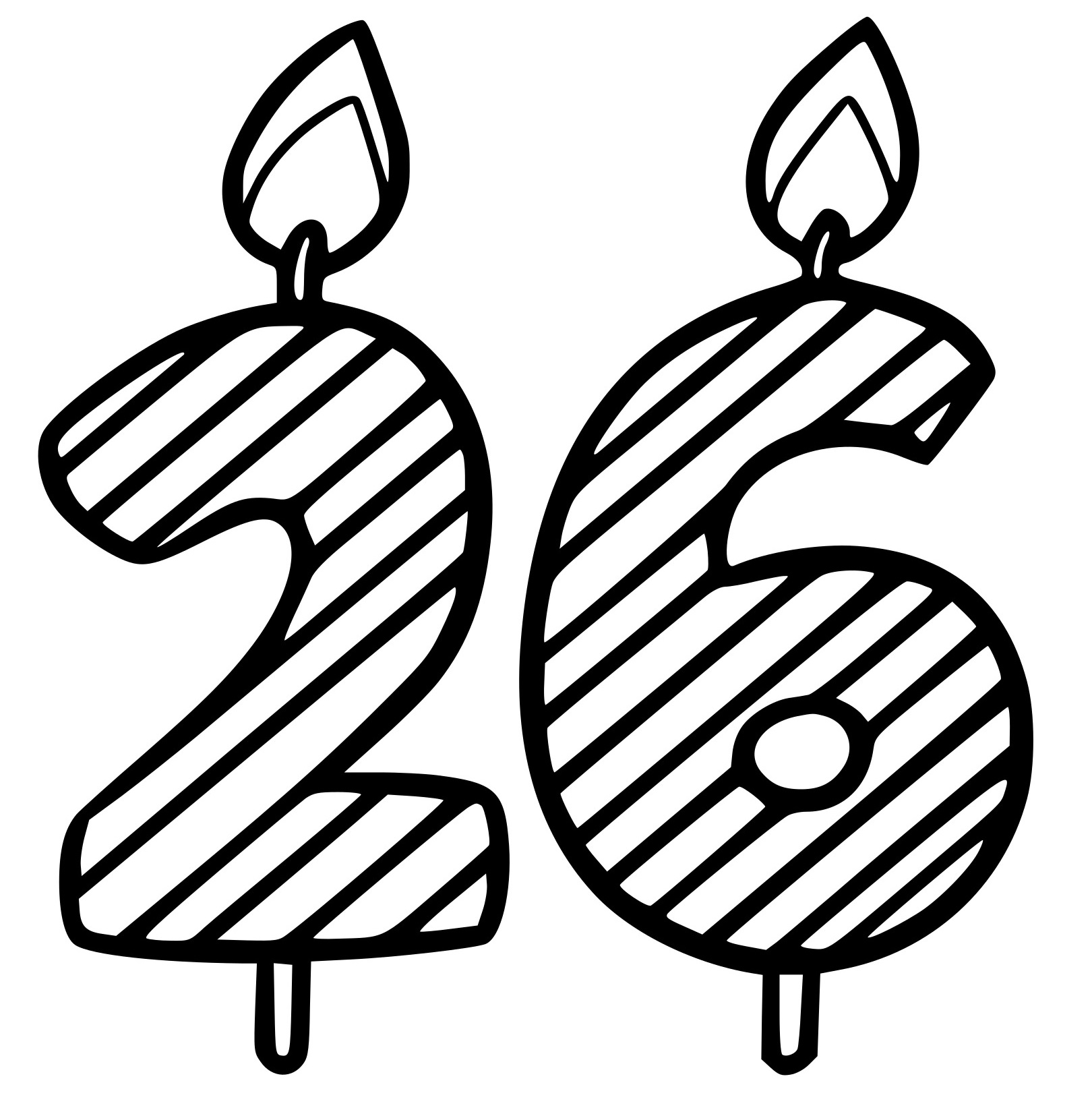 Coloriage 26 Ans - Anniversaire à imprimer