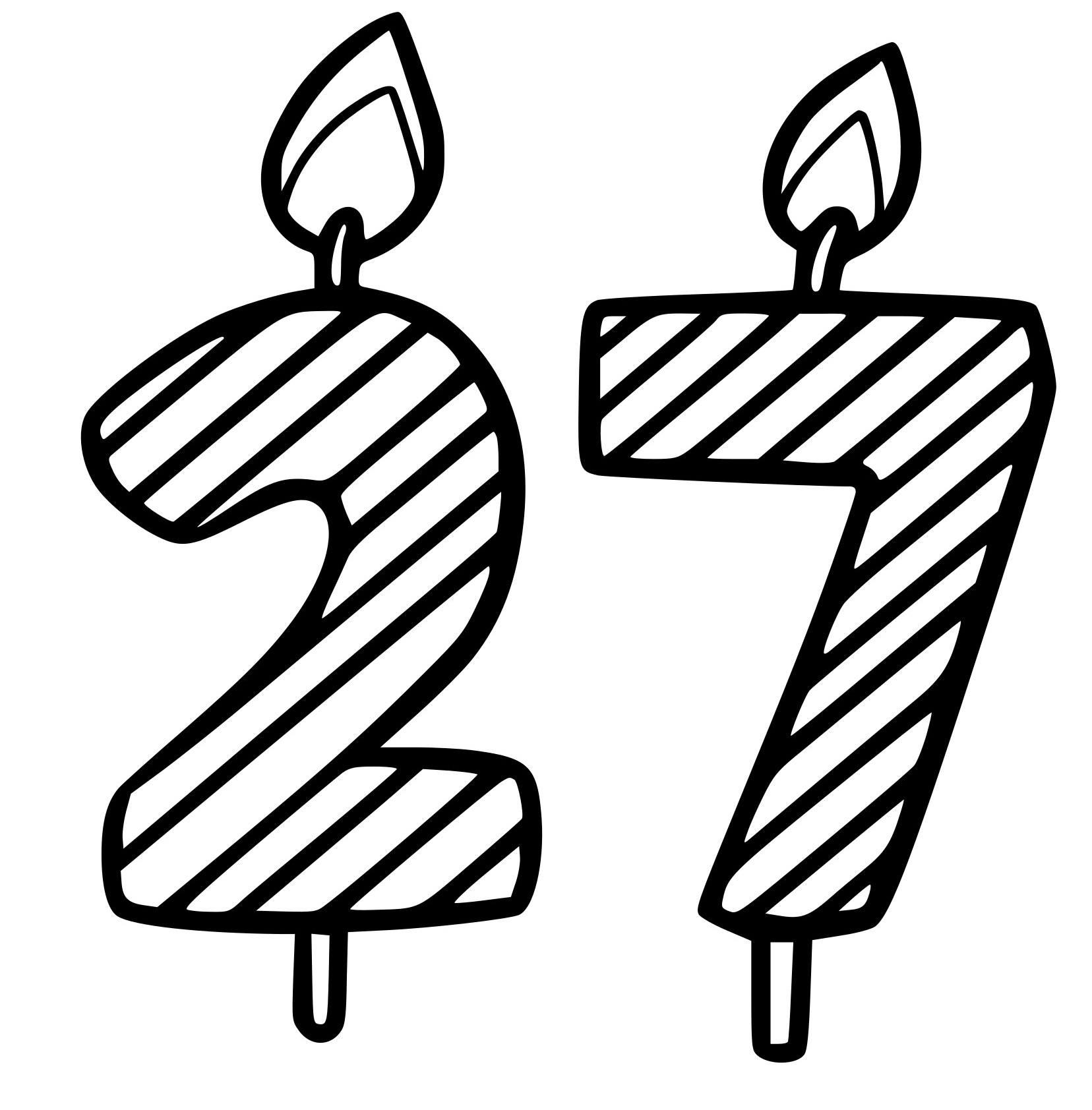 Coloriage 27 Ans - Anniversaire à imprimer