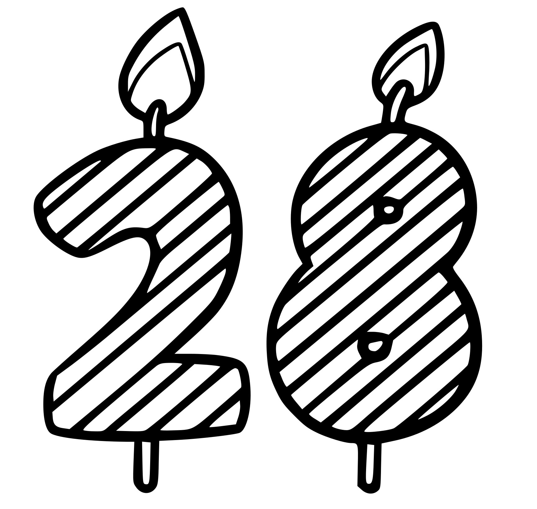 Coloriage 28 Ans - Anniversaire à imprimer