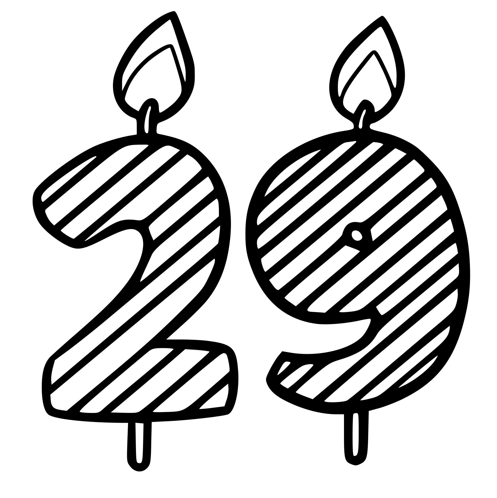 Coloriage 29 Ans - Anniversaire à imprimer