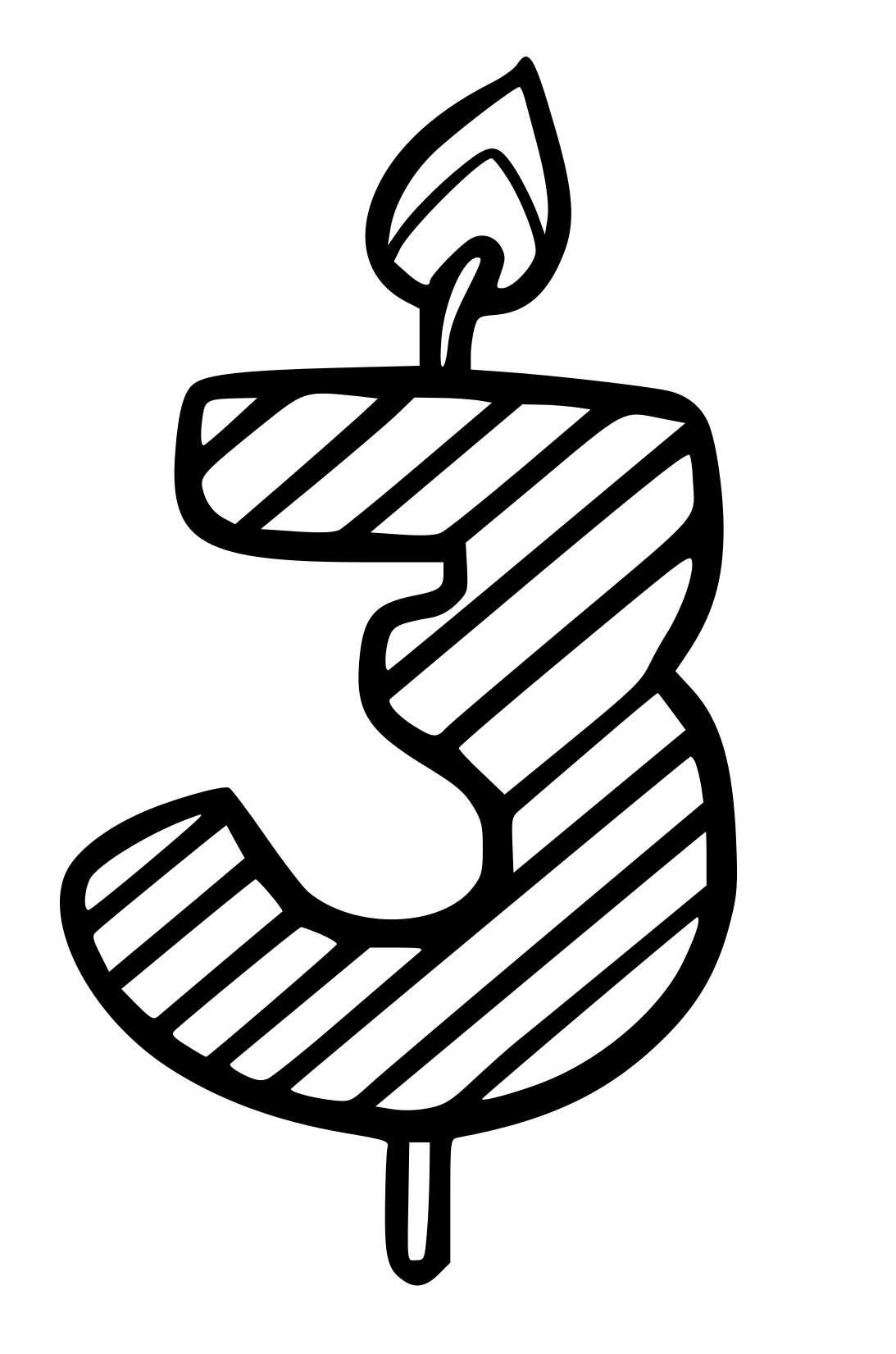 Coloriage 3 Ans - Anniversaire à imprimer
