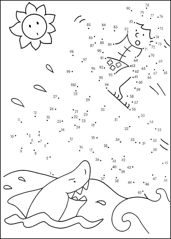 Coloriage Jeu de Points à Relier Niveau Moyen - Points a relier à imprimer
