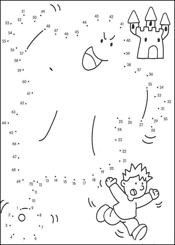 Coloriage Défi numéro 92 en joignant tous les points dans l'ordre - Points a relier à imprimer