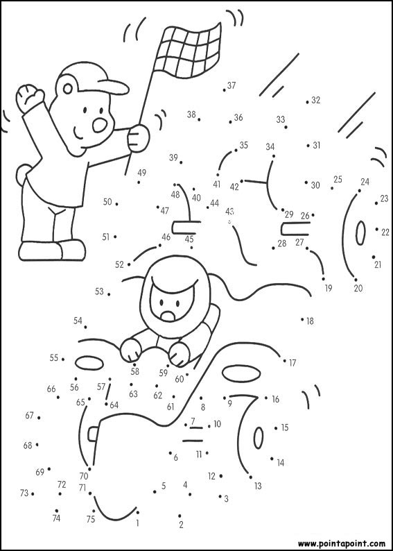 Coloriage Activité points à connecter amusante enfant - Points a relier à imprimer