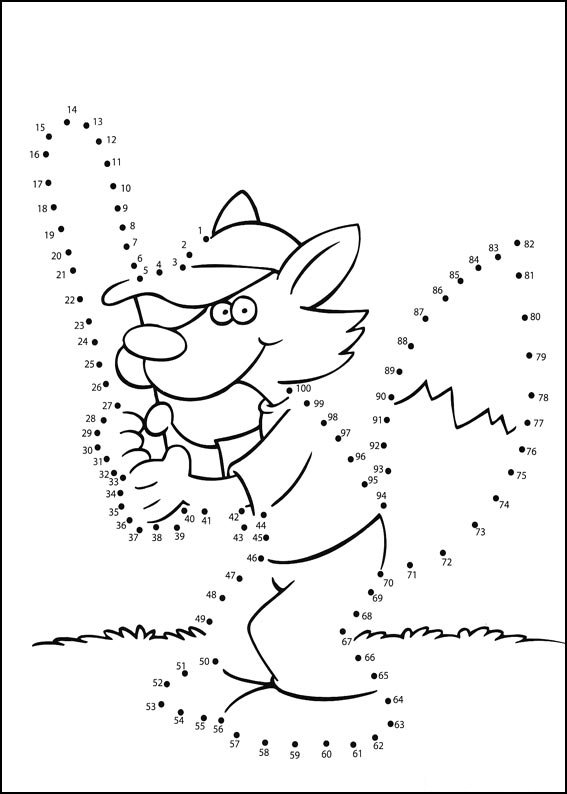 Coloriage Jeu de points à relier 100 - Activité enfant - Points a relier à imprimer