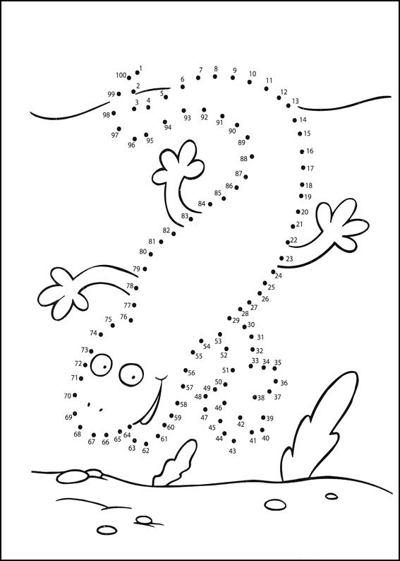 Coloriage Exercice points à relier facile 14 - Points a relier à imprimer