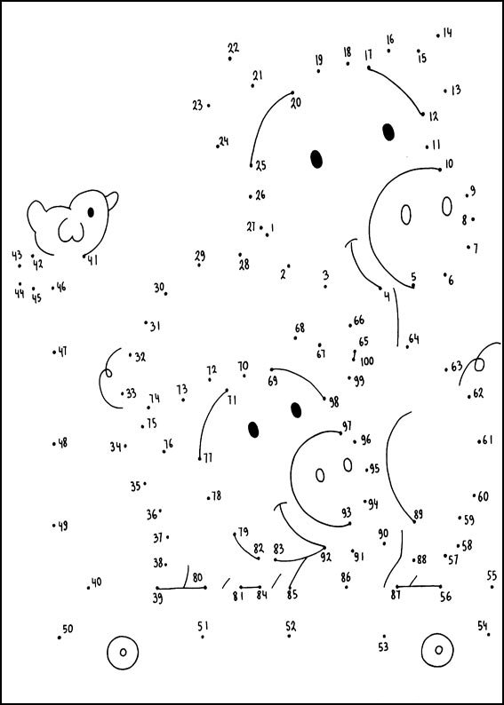 Coloriage Jeu de points à relier numéro 90 - Points a relier à imprimer